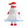 Shuttlecock Mascot Costume in White with Red Cap