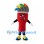 Paintbrush Mascot Costume with Red Handle and Rainbow Bristles