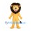 Lion Mascot Costume in Yellow with Dark Brown Mane