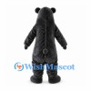 Bear Mascot Costume in Black with Cream Belly and Orange Nose