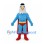 Eagle Mascot Costume with Blue Superhero Suit and Red Cape