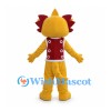 Lion Mascot Costume in Yellow with Red Vest