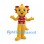 Lion Mascot Costume in Yellow with Red Vest