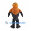 Bird Mascot Costume with Orange Head and Long Gray Beak