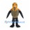 Bird Mascot Costume with Orange Head and Long Gray Beak