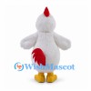 Rooster Mascot Costume in White with Red Comb and Tail