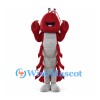 Lobster Mascot Costume in Red with Gray Belly