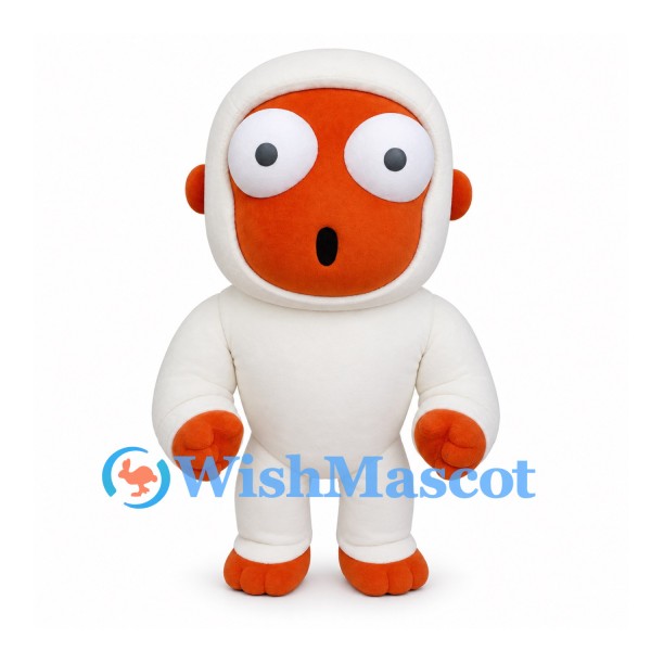 Astronaut Mascot Costume in White with Orange Face