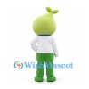 Sprout Character Mascot Costume in Green with White Shirt