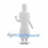 Bottle Mascot Costume in White with Tall Cap
