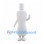 Bottle Mascot Costume in White with Tall Cap