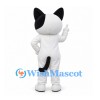 Cat Mascot Costume in Black and White with Large Orange Eyes