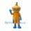 Orange Mascot Costume with Sliced Fruit Head and Green Cape