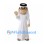 Man Mascot Costume with White Robe, Headscarf and Black Glasses