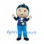 Watermelon Boy Mascot Costume with Navy Sailor Jacket