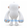 Monkey Mascot Costume in White with Long Arms and Red Cheeks