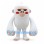Monkey Mascot Costume in White with Long Arms and Red Cheeks