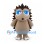 Hedgehog Mascot Costume with Large Brown Spines and Blue Eyes