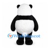 Panda Mascot Costume in Black and White with Round Belly