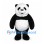 Panda Mascot Costume in Black and White with Round Belly