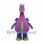 Dragon Mascot Costume in Purple with Green Back Spines