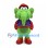 Elephant Mascot Costume in Green with Red Hat and Purple Jacket