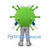 Germ Mascot Costume in Green with Silver Trousers