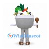 Rice Bowl Mascot Costume with Colorful Vegetables and Spoon