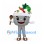 Rice Bowl Mascot Costume with Colorful Vegetables and Spoon
