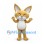 Fennec Fox Mascot Costume in Tan with Large Ears
