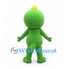 Dinosaur Mascot Costume in Green with Small Yellow Crest