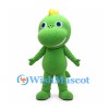 Dinosaur Mascot Costume in Green with Small Yellow Crest