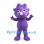 Triceratops Mascot Costume in Purple with White Horns
