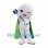 Tooth Mascot Costume with Green Cape and Blue Staff