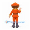 Boy Mascot Costume with Orange Hat and Matching Outfit