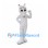 Cat Mascot Costume in White with Red Pendant