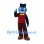 Blue Character Mascot Costume with Black Hat and Yellow Bow Tie