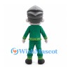 Boy Mascot Costume with Gray Spiky Hair and Green Uniform