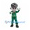 Boy Mascot Costume with Gray Spiky Hair and Green Uniform