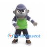 Gorilla Mascot Costume with Green Sports Vest and Black Shorts