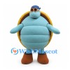 Turtle Mascot Costume in Blue with Brown Shell and Boots