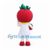 Strawberry Girl Mascot Costume with White Dress