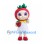Strawberry Girl Mascot Costume with White Dress