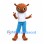 Deer Mascot Costume with White T-Shirt and Blue Trousers