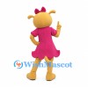 Deer Mascot Costume with Pink Bow and Dress
