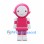 Robot Mascot Costume in Pink and White with Square Body