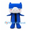 Pig Mascot Costume in Blue with White Snout and Black Vest