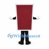 Card Mascot Costume in Red with Question Mark
