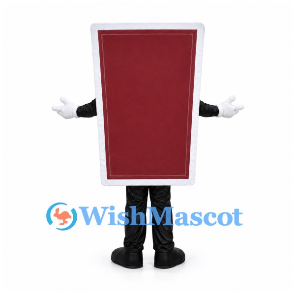 Card Mascot Costume in Red with Question Mark