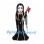 Gothic Woman Mascot Costume with Long Black Hair and Axe Prop